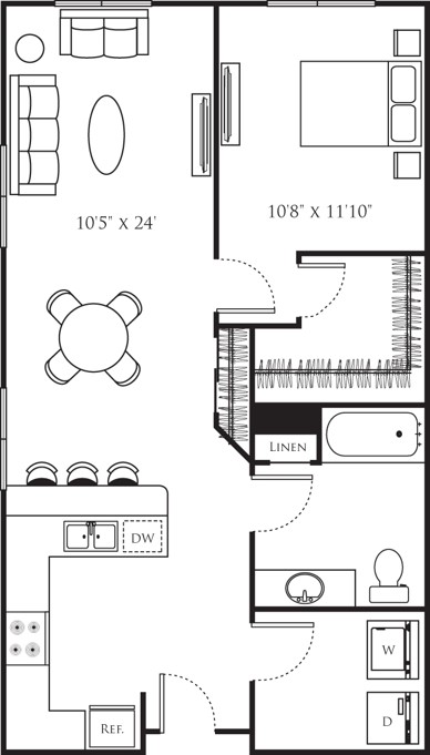 Floor plan layout diagram for A34